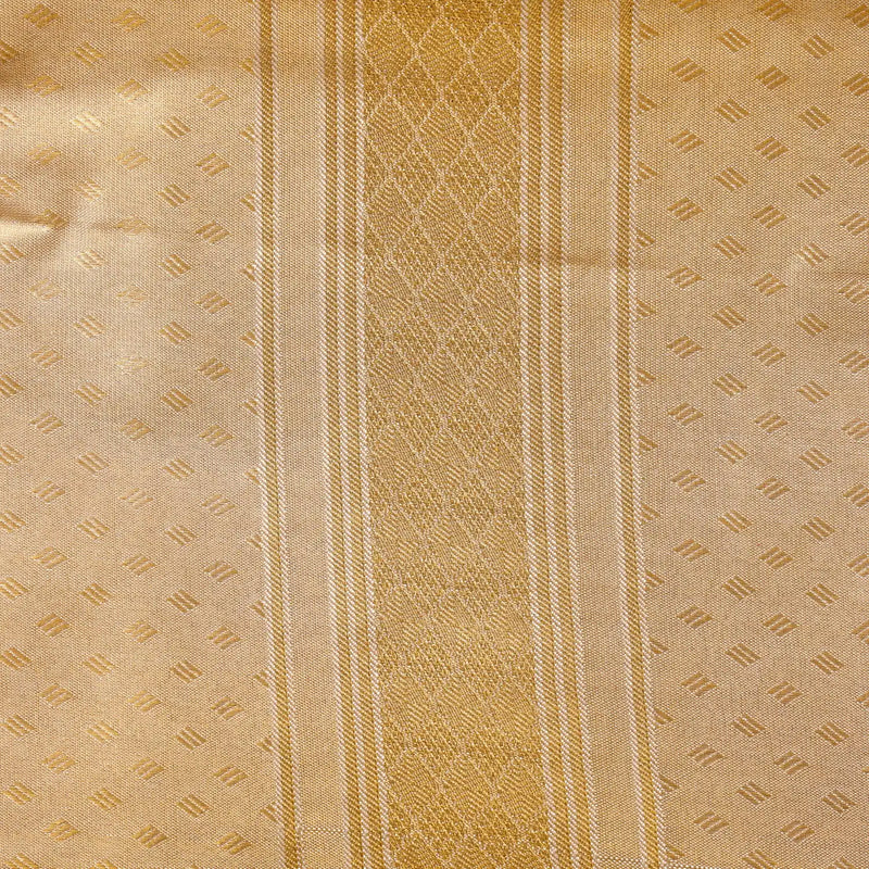 Horad Premium Art Silk Gold Tissue Emboss Shirt Material + Dhoti + Angavastram