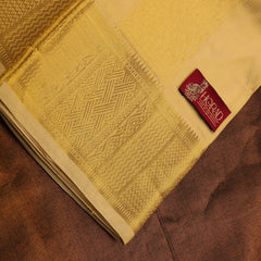 Horad Premium Art Silk Gold Emboss Shirt Material + Dhoti + Angavastram