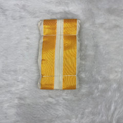 Horad Premium Art Silk Cream Balaji Embroidery Shirt + Cream with Gold Border Welcro Dhoti + Angavastram