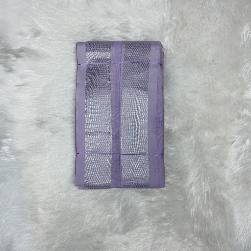 HORAD Premium Art Silk Lavender Dhoti + Angavastram (9X5)