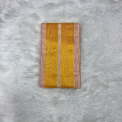 Horad Premium Art Silk Dad and Son Rose Gold Shirt + Dhoti + Angavastram