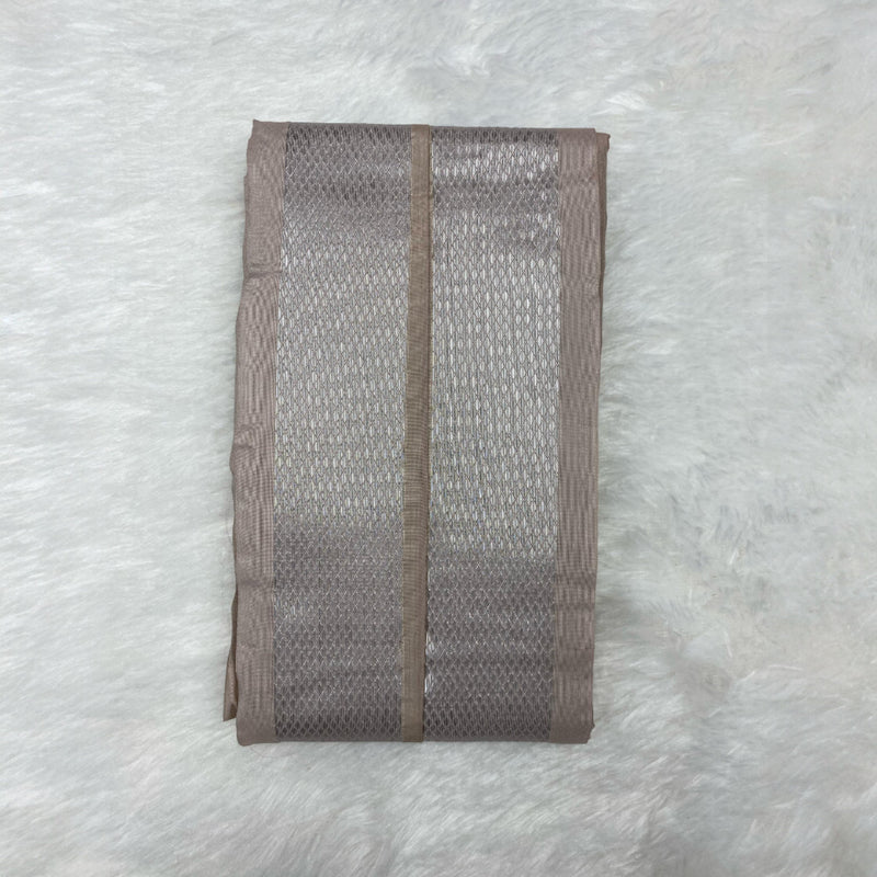 HORAD Premium Art Silk Sandstone Shirt Material (3 Meter) + (9X5) Dhoti + Angavastram