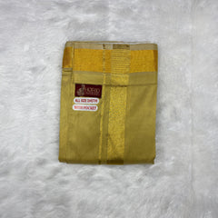Horad Premium Art Silk Dark Gold Shirt + Welcro Dhoti