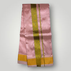 Horad Premium Art Silk Petal Pink Dhoti