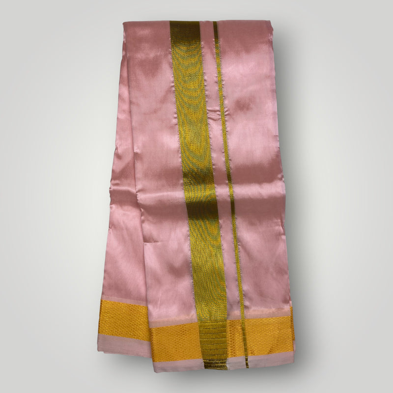 Horad Premium Art Silk Petal Pink Dhoti