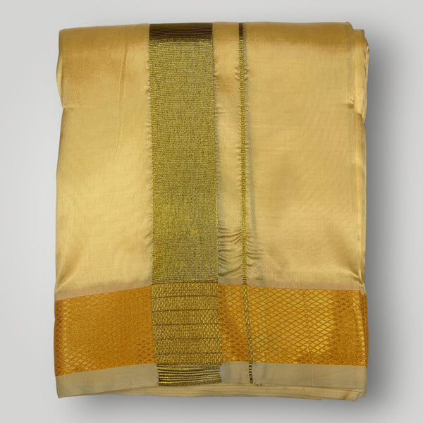 Horad Premium Art Silk Champagne Dhoti