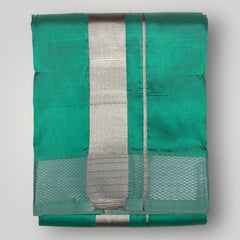 Horad Premium Art Silk Rexona Green Dhoti