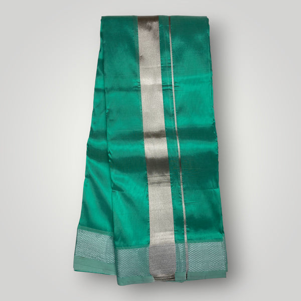 Horad Premium Art Silk Rexona Green Dhoti