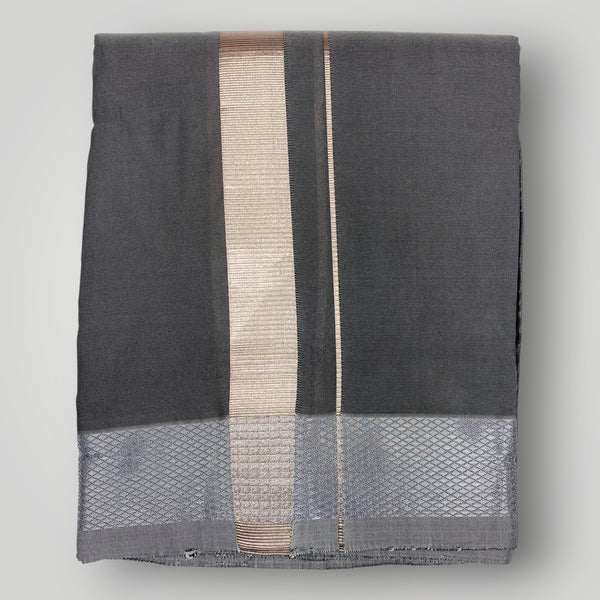 Horad Premium Art Silk Dark Grey Dhoti