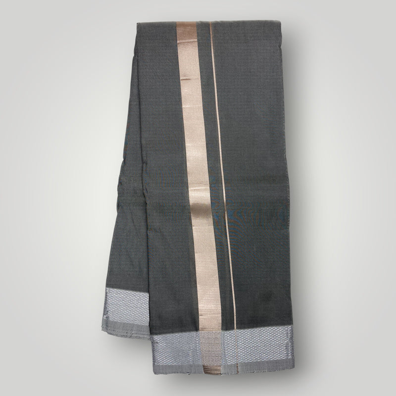 Horad Premium Art Silk Dark Grey Dhoti