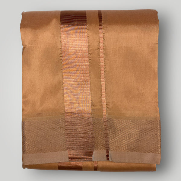 Horad Premium Art Silk Light Copper Dhoti