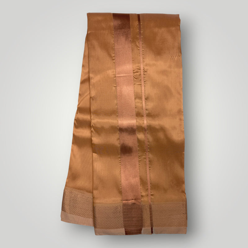 Horad Premium Art Silk Light Copper Dhoti