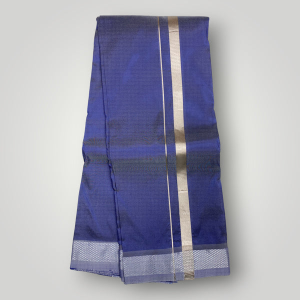 Horad Premium Art Silk Navy Blue Dhoti