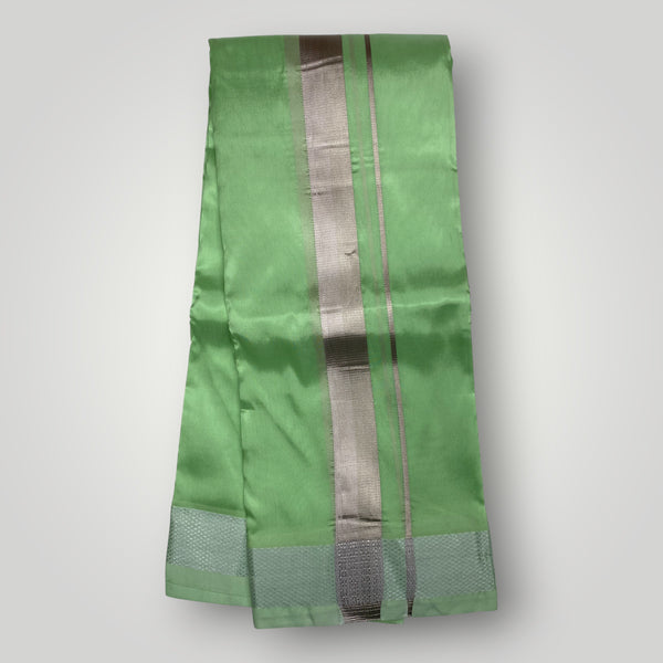 Horad Premium Art Silk Apple Green Dhoti