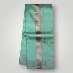 HORAD Premium Art Silk M.L.Green  Dhoti + Angavastram (10X6)