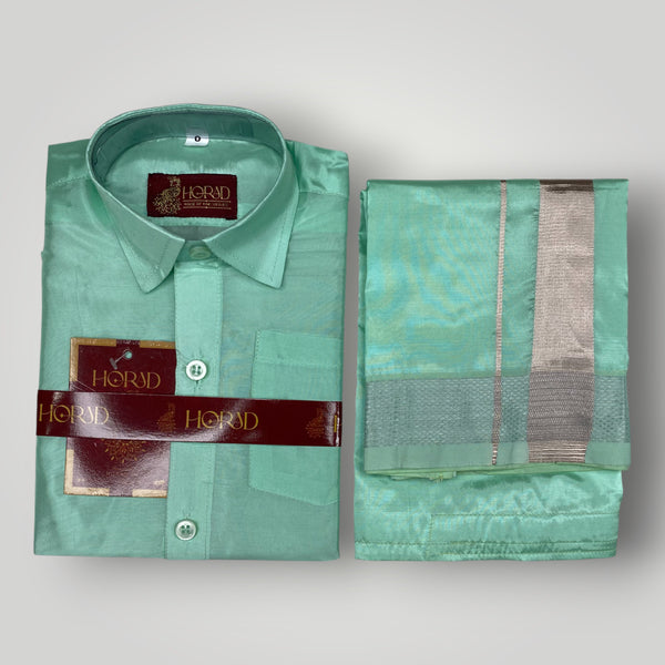 Horad Premium Art Silk M.L.Green Kids Set