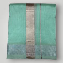 HORAD Premium Art Silk M.L.Green  Dhoti + Angavastram (10X6)