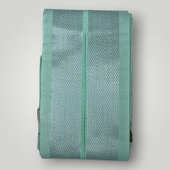 HORAD Premium Art Silk M.L.Green Dhoti + Angavastram + Belt (8X4)