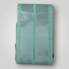 Horad Premium Art Silk Dad and Son M.L.Green Shirt + Dhoti + Angavastram + Belt