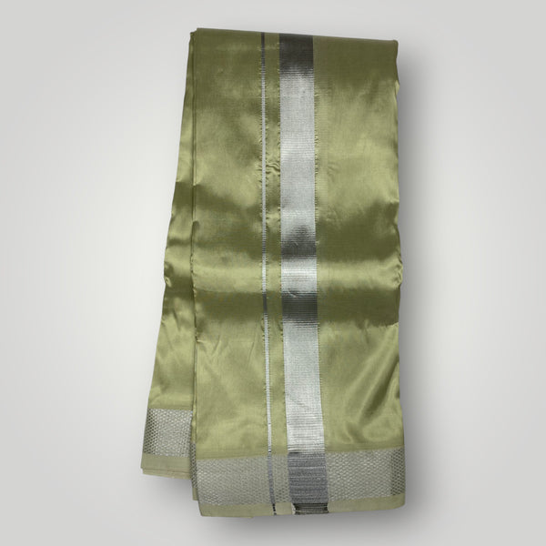 Horad Premium Art Silk Dad and Son FIR.Green Shirt + Dhoti