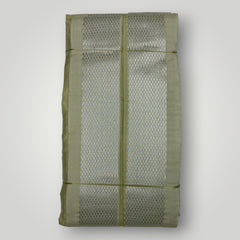 Horad Premium Art Silk Dad and Son FIR.Green Shirt + Dhoti + Angavastram