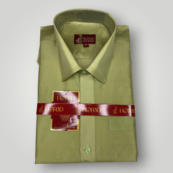 Horad Premium Art Silk FIR.Green Shirt + Dhoti + Belt