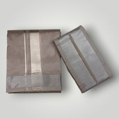 HORAD Premium Art Silk Sandstone  Dhoti + Angavastram (10X6)