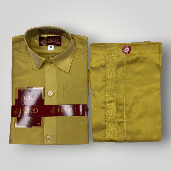 Horad Premium Art Silk Dark Gold Kids Set
