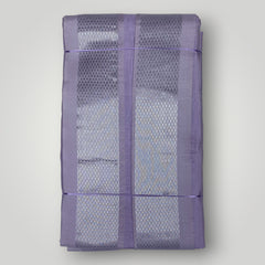 HORAD Premium Art Silk Lavender Dhoti with Shirt Material + Angavastram