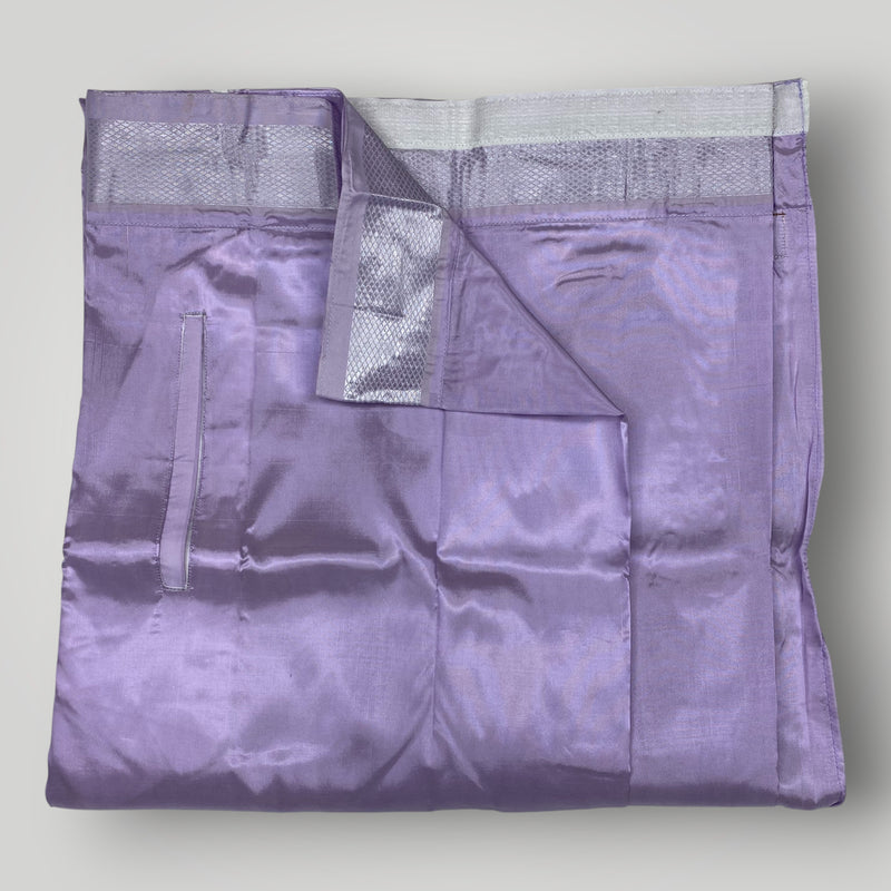 Horad Premium Art Silk Dad and Son Lavender Shirt + Welcro Dhoti