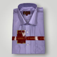Horad Premium Art Silk Dad and Son Lavender Shirt + Welcro Dhoti