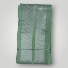 HORAD Premium Art Silk Pista Green Dhoti + Angavastram (10X6)