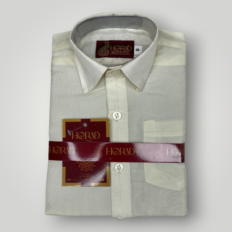 Horad Premium Art Silk Cream with Gold  Kids Set