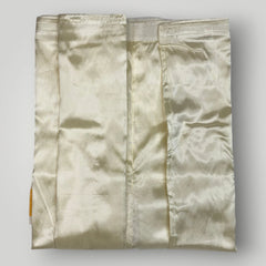 Horad Premium Art Silk RoseGold Shirt + Cream with RoseGold+Gold Border Welcro Dhoti