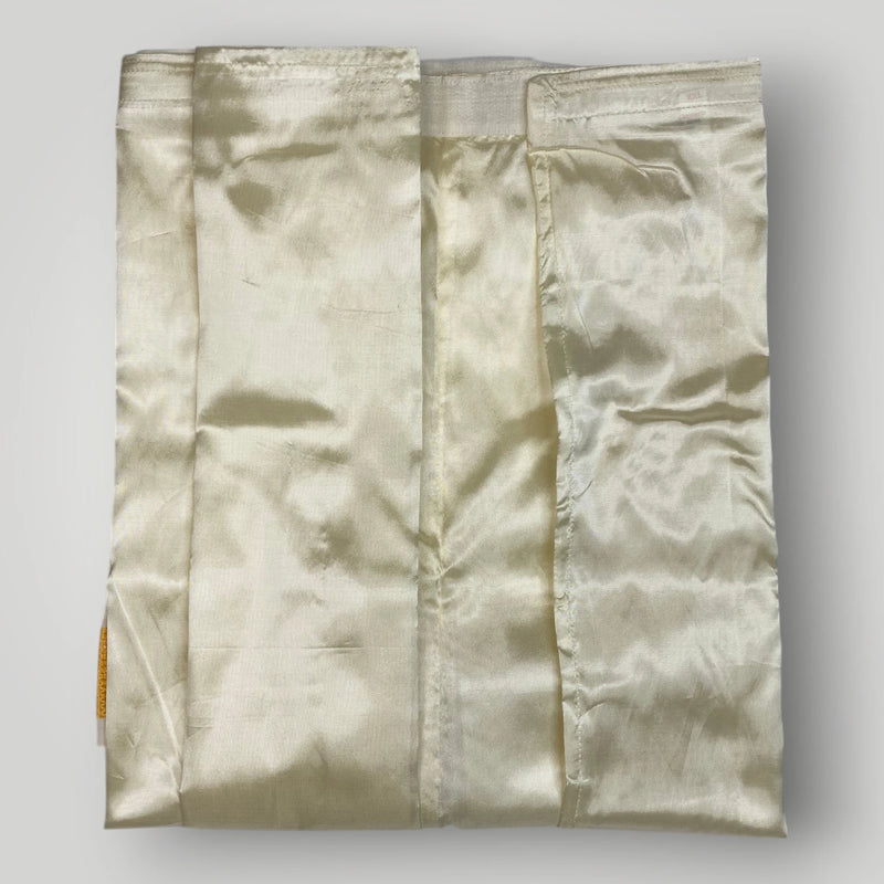 Horad Premium Art Silk Dad and Son RoseGold Shirt + Cream with RoseGold+Gold Border Welcro Dhoti