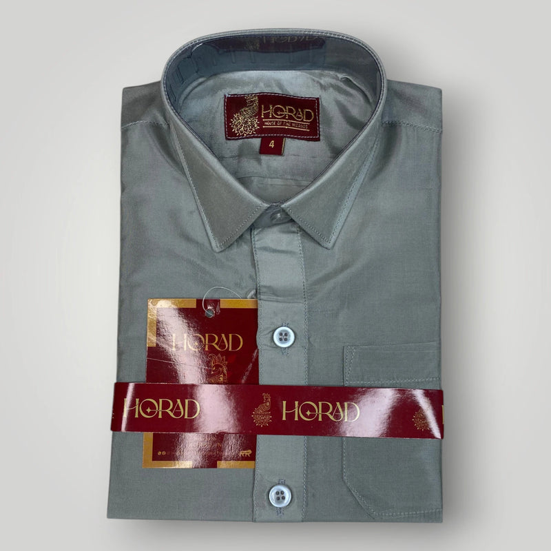 Horad Premium Art Silk Steel Grey  Kids Set