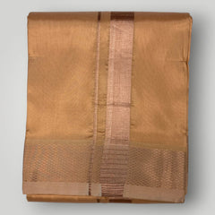 HORAD Premium Art Silk Light Copper  Dhoti with Shirt Material