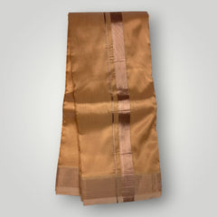 HORAD Premium Art Silk Light Copper  Dhoti with Shirt Material