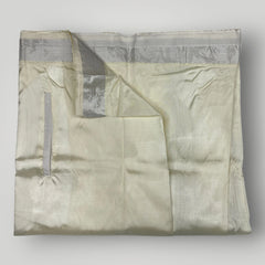 Horad Premium Art Silk Sandstone Shirt + Cream with Silver Welcro Dhoti