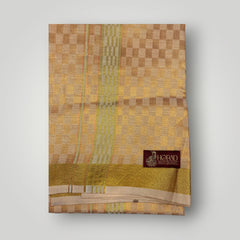 Horad Kora Cotton Tissue Square Emboss Light Copper Shirt+Dhoti