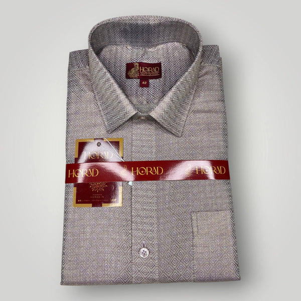 Horad Kora Cotton Tissue Emboss Deep Indigo Shirt+Dhoti