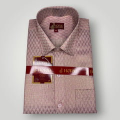 Horad Kora Cotton Tissue Emboss Dark Pink Shirt+Dhoti