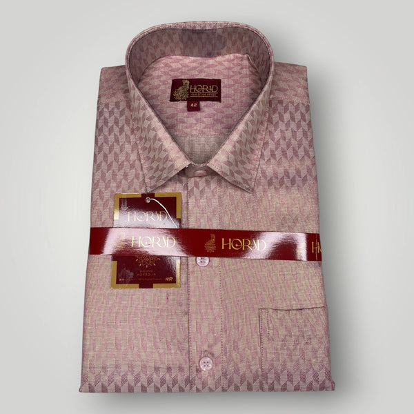 Horad Kora Cotton Tissue Emboss Dark Pink Shirt+Dhoti