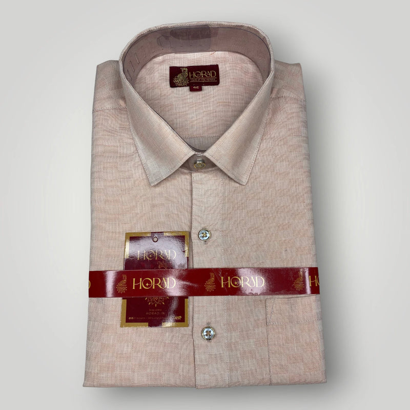 Horad Kora Cotton Tissue Light Copper Emboss Shirt+Dhoti