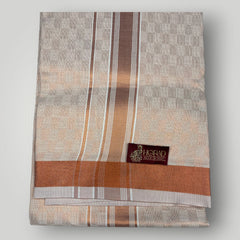 Horad Kora Cotton Tissue Light Copper Emboss Shirt+Dhoti