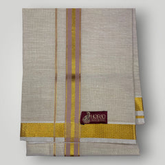 Horad Kora Cotton Tissue Desert Gold Shirt+Dhoti