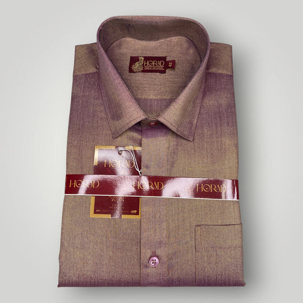 Horad Kora Cotton Tissue Dark Magenta Shirt+Dhoti