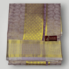 Horad Premium Art Silk Magenta Shirt + Dhoti + Angavastram