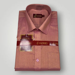 Horad Kora Cotton Tissue Dark Rose Shirt+Dhoti