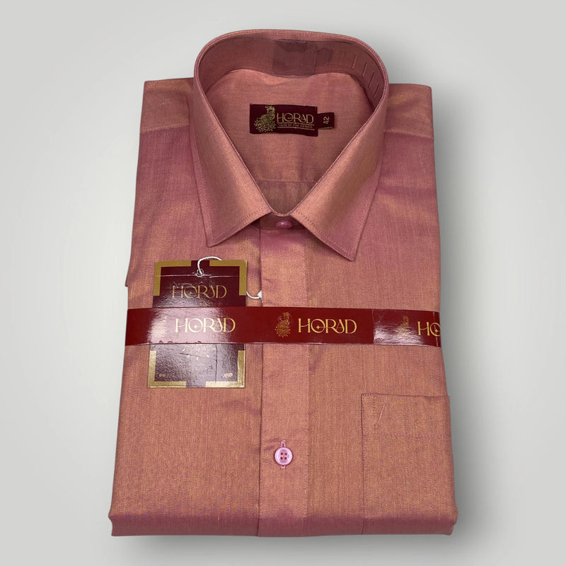 Horad Kora Cotton Tissue Dark Rose Shirt+Dhoti